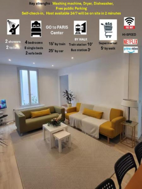 Maison COSY 15 mn PARIS - Linges Hotel Confort